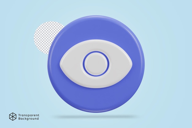 Sichtbarkeitssymbol 3D-Rendering-Vektor-Illustration