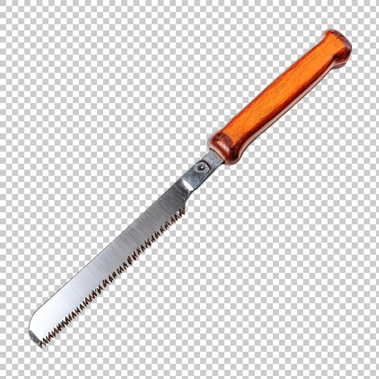 PSD sierra de mano oxidada con herramienta de mango de madera