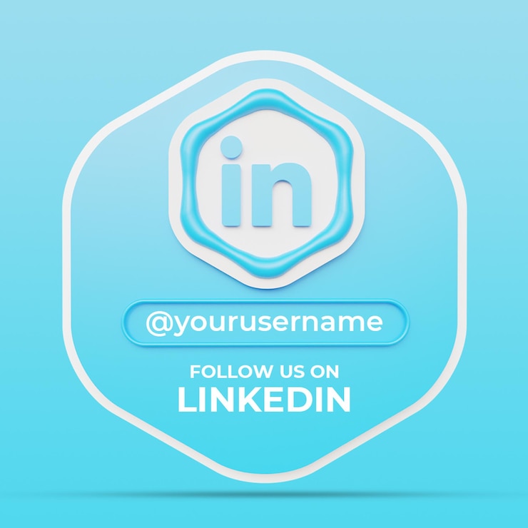 PSD síganos en la plantilla de banner cuadrado de perfil de redes sociales de linkedin