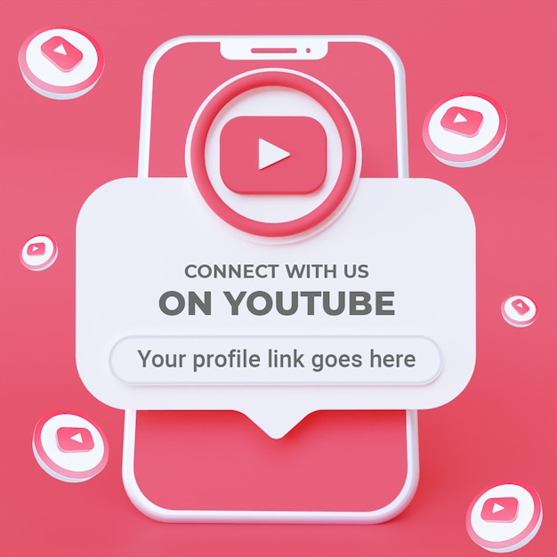 Síganos en la plantilla de banner cuadrado de redes sociales de youtube