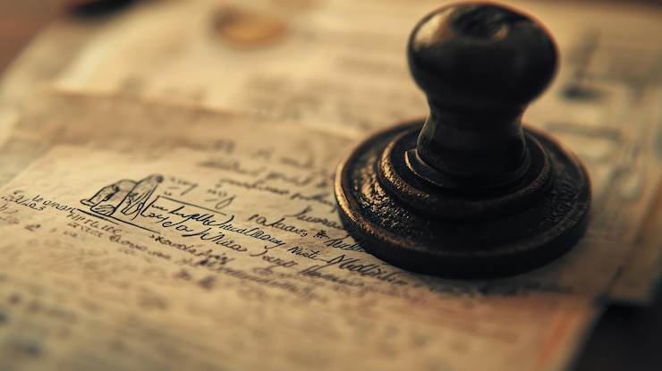 PSD sigillo antico su documenti antichi un'occhiata alla storia