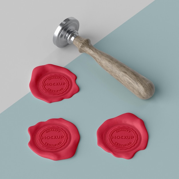Sigillo mock-up per la disposizione delle buste