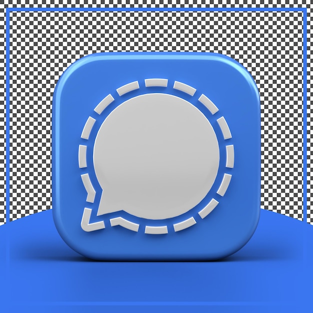 Signal 3d App Symbol Rendering isoliert