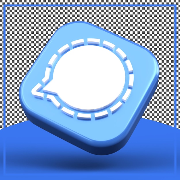 Signal 3d App Symbol Rendering isoliert