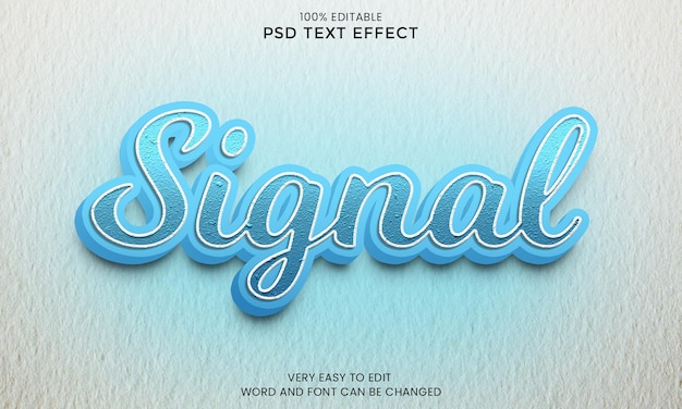 PSD signal effet de texte 3d