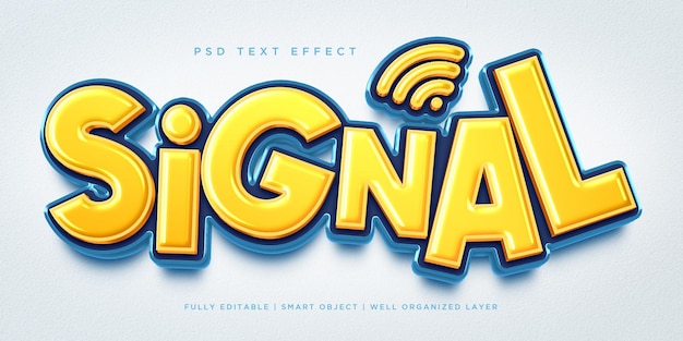 Signal effet de texte de style 3d