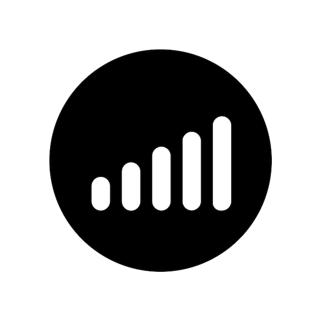 Signal-Icon-Element mit Kreis-Vorlage-Design, PSD-Datei, Volume-Icon-Vorlage