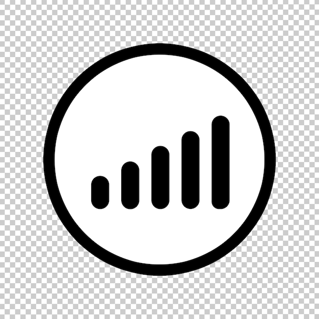 PSD signal-icon-element mit kreis-vorlage-design, psd-datei, volume-icon-vorlage