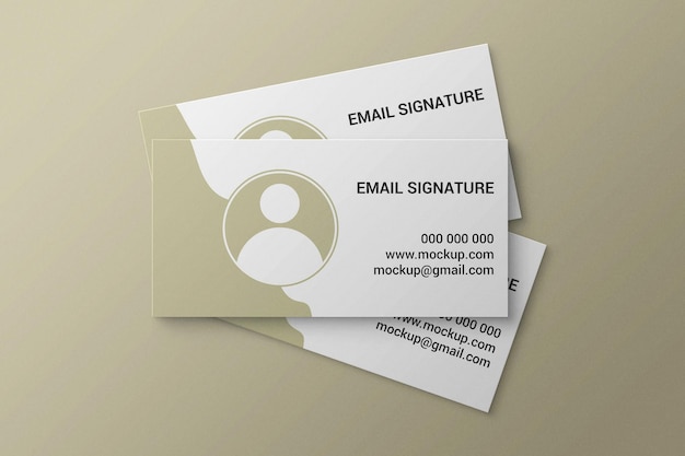 Signature D'e-mail Simple Et Minimaliste Ou Maquette D'enveloppe Ou De Carte D'invitation