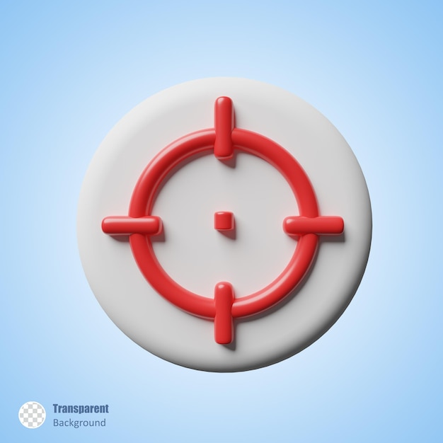 signe de cible de scoop rouge dans la conception de rendu 3D