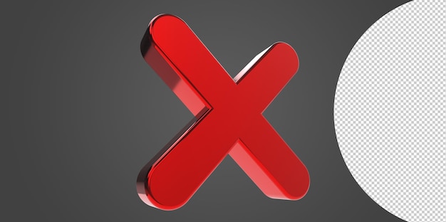 Signe De Croix 3d Couleur Rouge Sur Fond Transparent Png