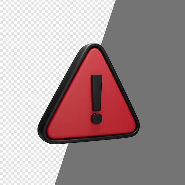 le signe d'exclamation 3d illustration