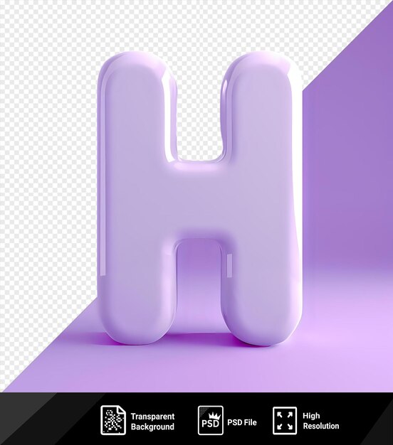 PSD signe de hashtag d'arrière-plan transparent isolé dans un rendu 3d sur un fond violet png