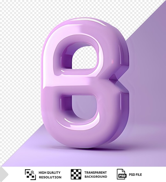 PSD signe de hashtag isolé dans un rendu 3d sur un fond violet