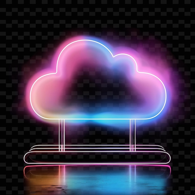 PSD signe de nuage lévité avec un tableau en forme de nuage lévité f forme y2k décor de panneau d'affichage créatif