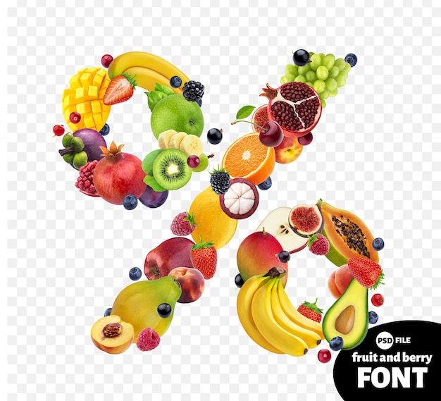 Signe De Pourcentage De Fruits