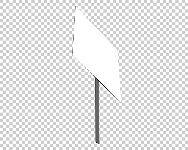 PSD signe de protestation portable sur fond transparent illustration de rendu 3d