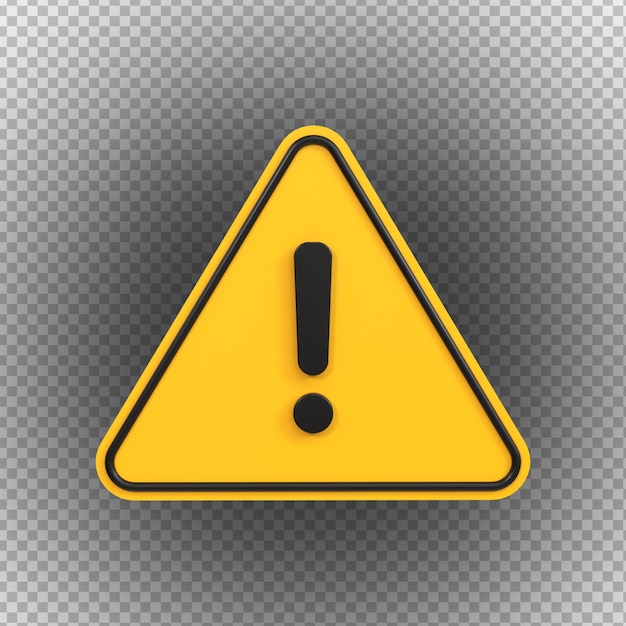 Signes d'alerte ou d'avertissement de danger de haute tension isolés sur un fond transparent