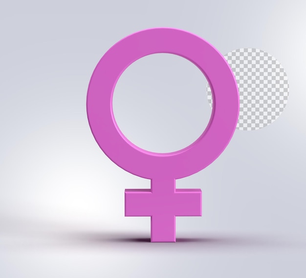 PSD signo 3d de género femenino