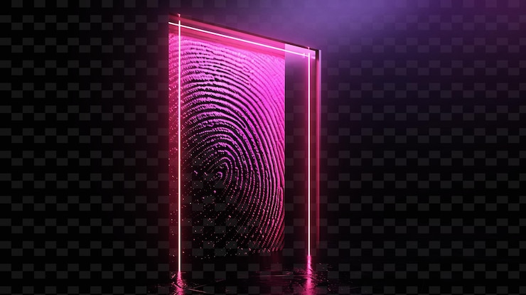 PSD signo biométrico con una tabla rectangular marco biométrico elegante forma y2k decoración de cartel creativo