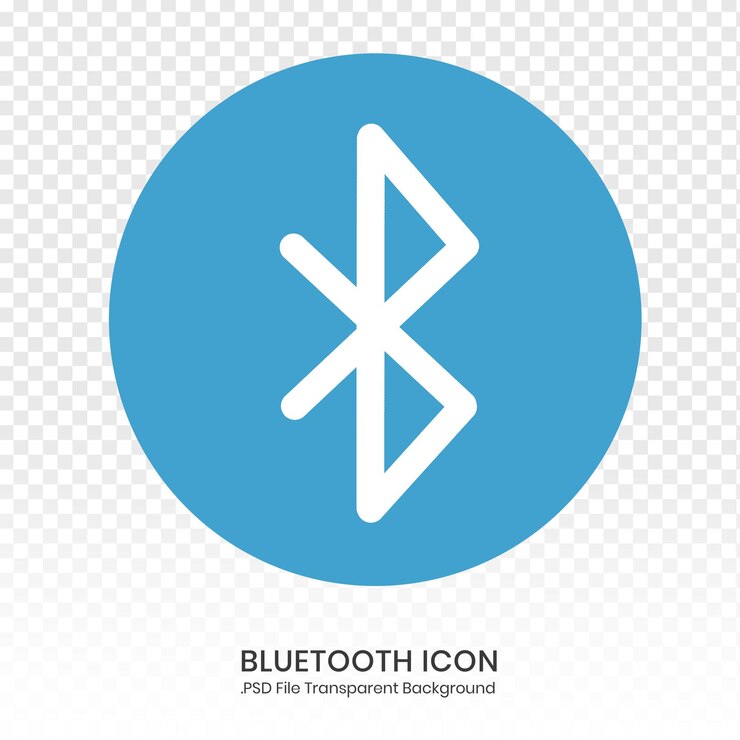 PSD signo bluetooth tecnología inalámbrica icono bluetooth fondo transparente archivo png