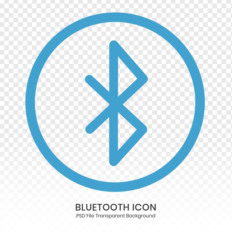PSD signo bluetooth tecnología inalámbrica icono bluetooth fondo transparente archivo psd