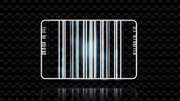 PSD signo de código de barras futurista con un marco de tablero en forma de código de barras de forma de y2k decoración de cartel creativo