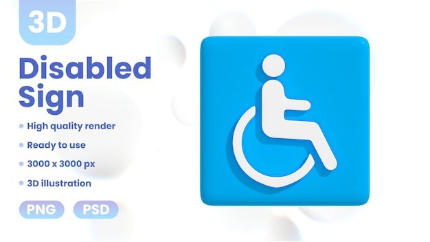 PSD signo de discapacidad 3d
