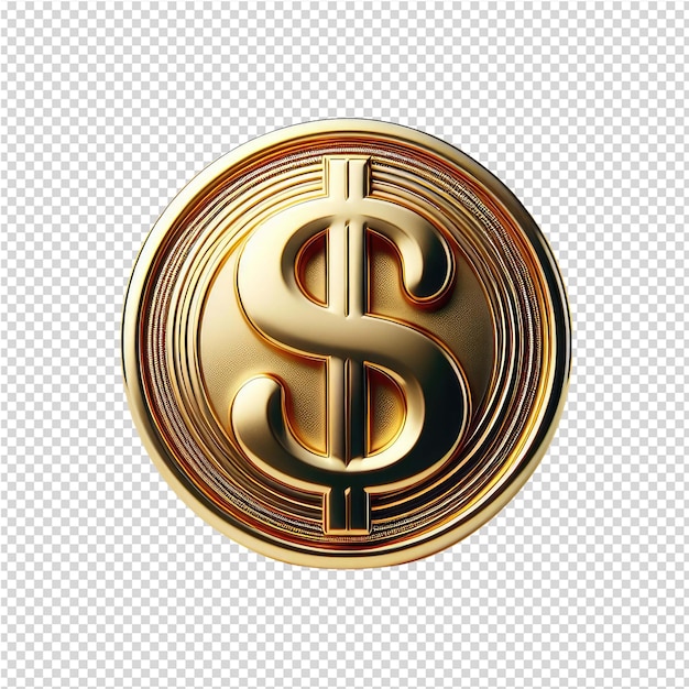 PSD un signo de dólar dorado con un fondo dorado y un signo del dólar en él