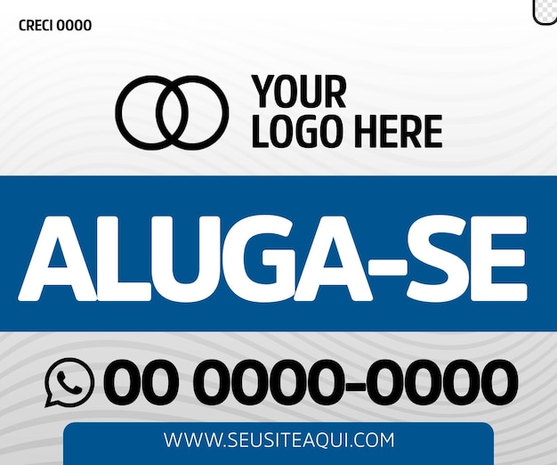 PSD signo editable de venta y alquiler de bienes raíces