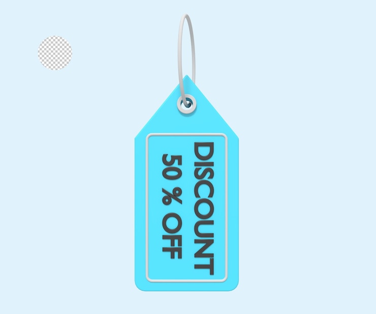 PSD signo de etiqueta de descuento