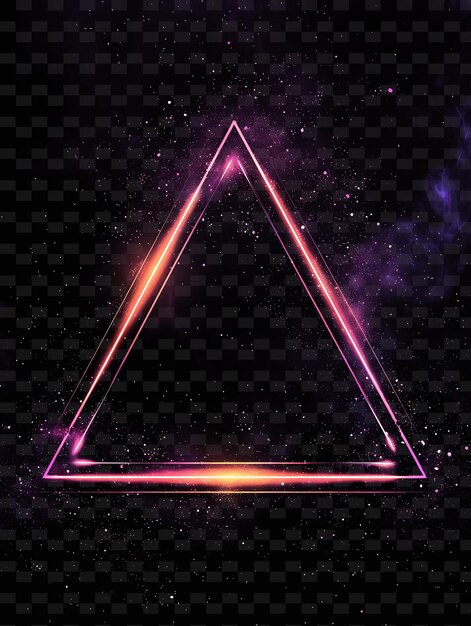 Signo de fibra óptica con una tabla triangular marco angular estilo Y2K forma Decoración de cartel creativo