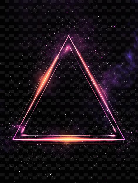 Signo de fibra óptica con una tabla triangular marco angular estilo y2k forma decoración de cartel creativo