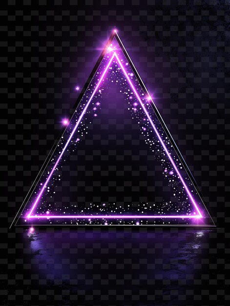 Signo de fibra óptica con una tabla triangular marco angular estilo Y2K forma Decoración de cartel creativo