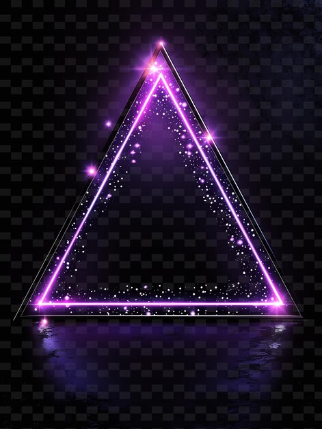 PSD signo de fibra óptica con una tabla triangular marco angular estilo y2k forma decoración de cartel creativo