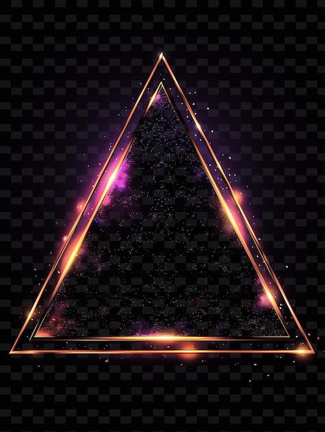 PSD signo de fibra óptica con una tabla triangular marco angular estilo y2k forma decoración de cartel creativo