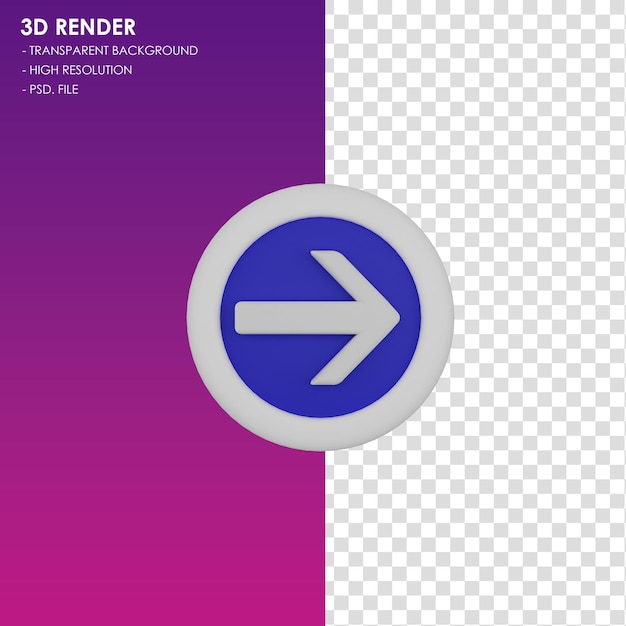 PSD signo de icono en 3d