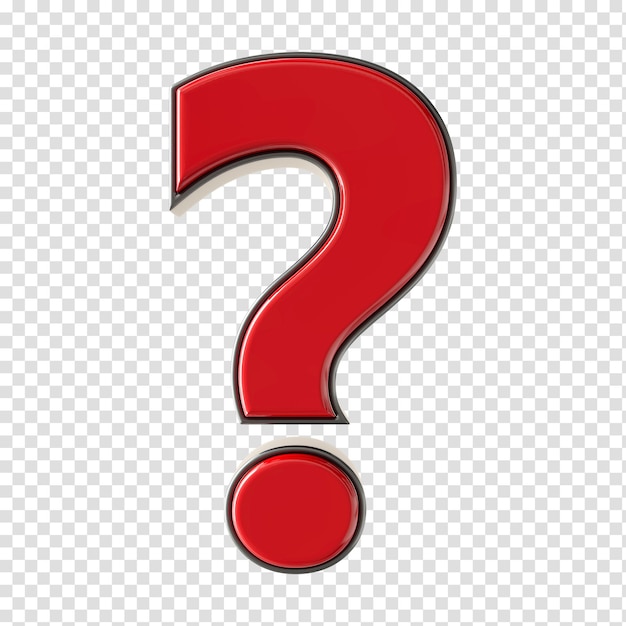 El signo de interrogación 3D