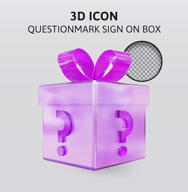signo de interrogación en la caja