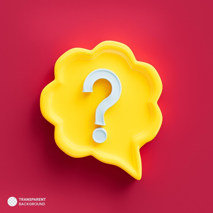 PSD signo de interrogación en el color de la burbuja del habla del año 2023 ilustración 3d