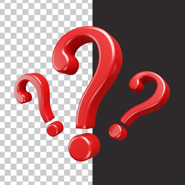 el signo de interrogación en renderización 3D