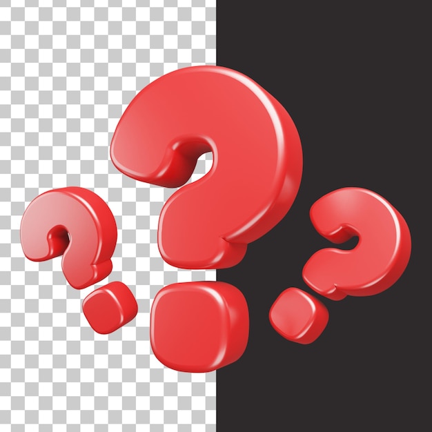 Signo de interrogación en renderizado 3d