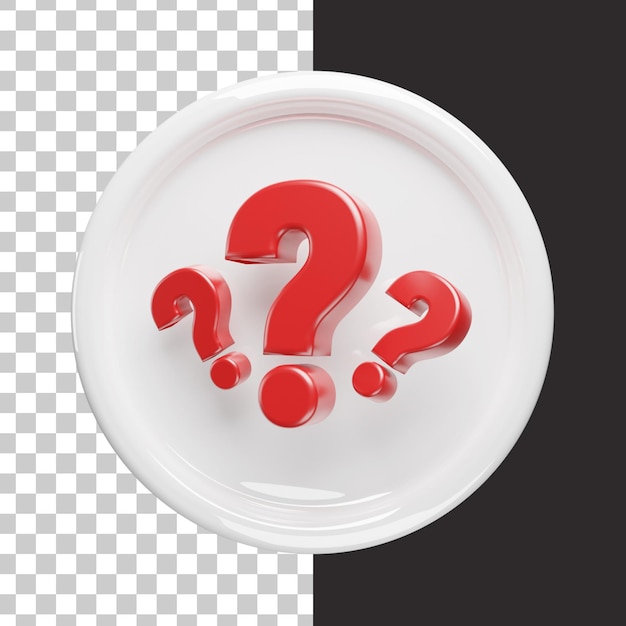 Signo de interrogación en renderizado 3d