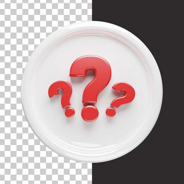 Signo de interrogación en renderizado 3d
