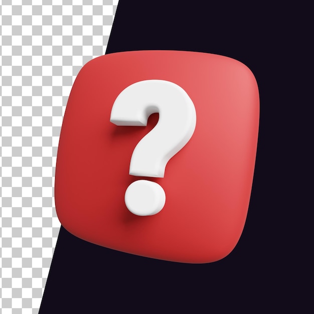 signo de interrogación símbolo 3d
