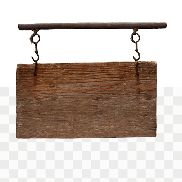 Signo de madera tablero de madera con cuerdas aisladas