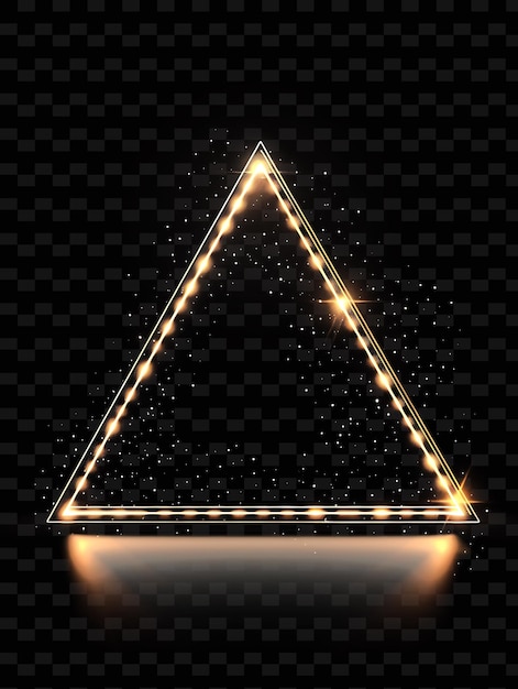 Signo de malla de led transparente con una junta triangular decoración de carteles creativos de forma transparente y2k