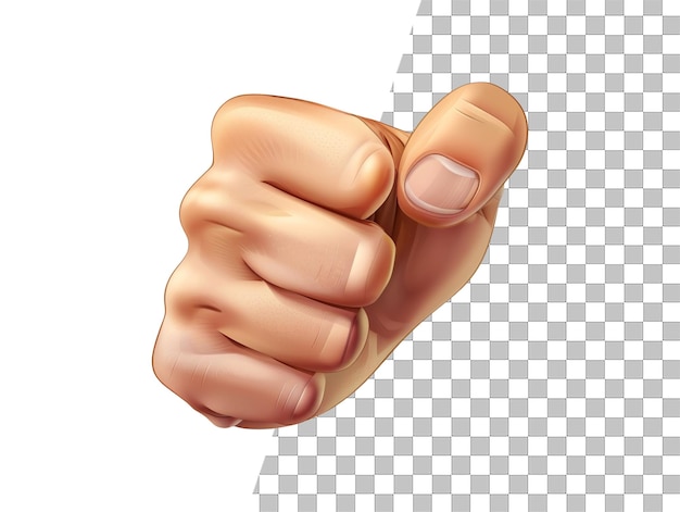 Signo de la mano aislado