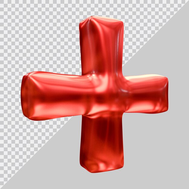 Signo más en render 3d