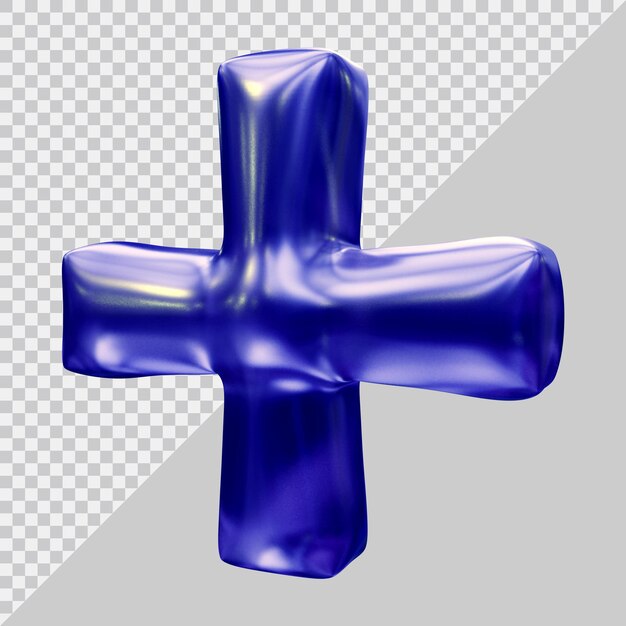 Signo más en render 3d